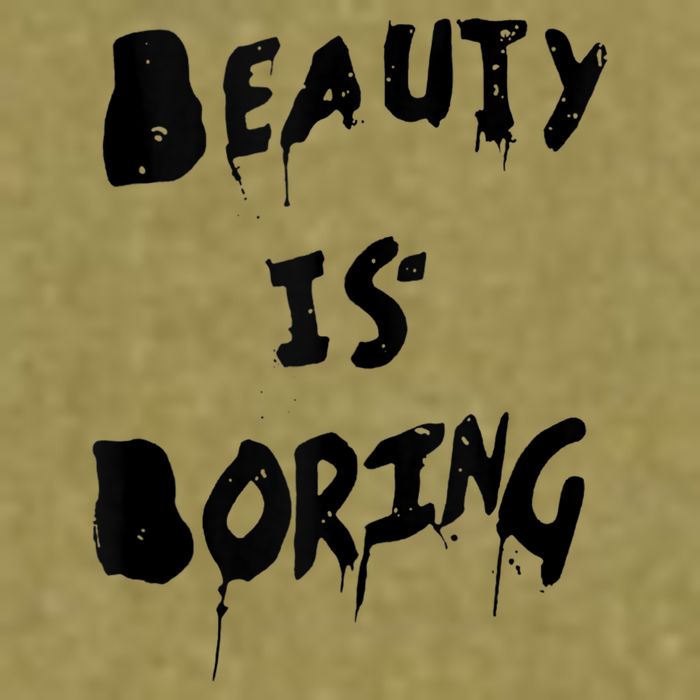 Cool Funny Beauty is Boring Nerd Geek Retro Graphic Garment-Dyed Women's Muscle Tee