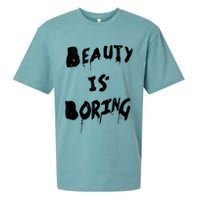 Cool Funny Beauty is Boring Nerd Geek Retro Graphic Sueded Cloud Jersey T-Shirt