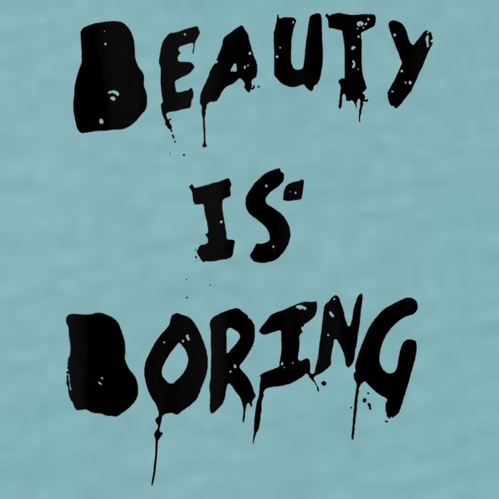 Cool Funny Beauty is Boring Nerd Geek Retro Graphic Sueded Cloud Jersey T-Shirt