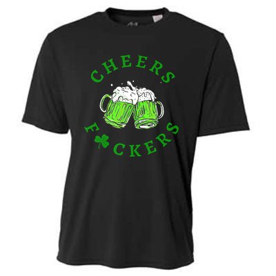 Cheers Fuckers Beer Gift Cooling Performance Crew T-Shirt