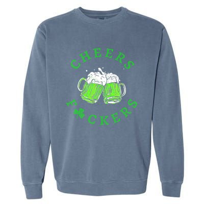 Cheers Fuckers Beer Gift Garment-Dyed Sweatshirt