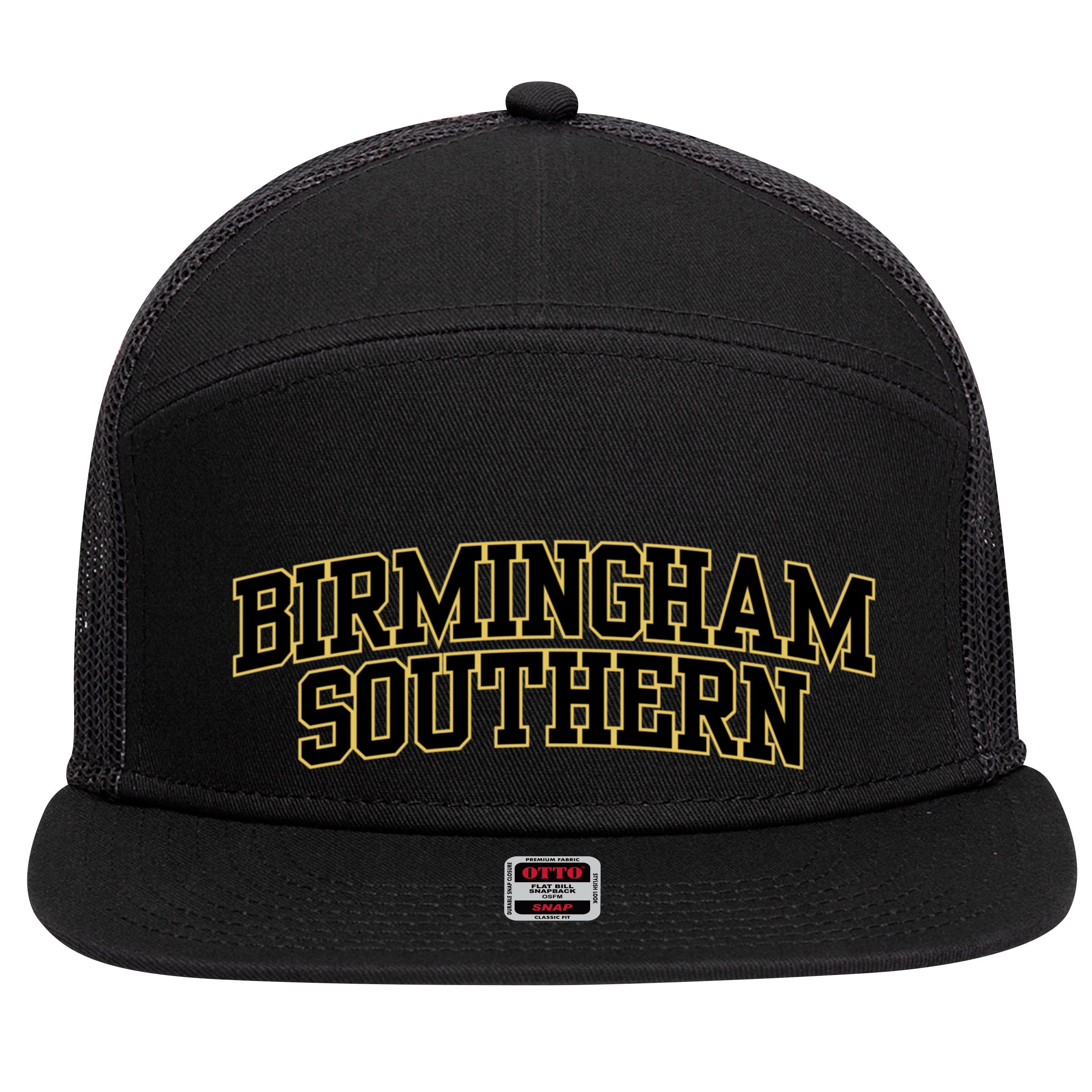 College Fever Birmingham Southern College 02 7 Panel Mesh Trucker Snapback Hat