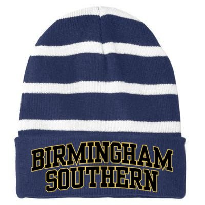 College Fever Birmingham Southern College 02 Striped Beanie with Solid Band