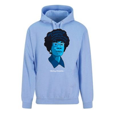 Congress Famous Black Quote Shirley Chisholm Gift Unisex Surf Hoodie