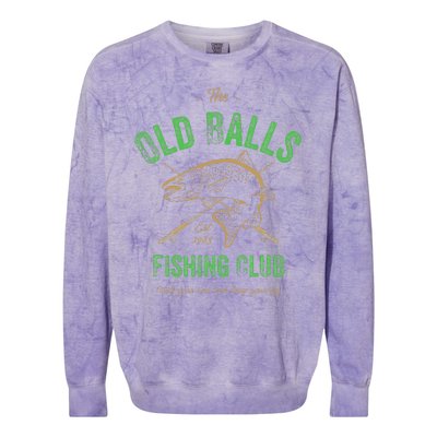 Cute Fishing Birthday Old Balls Club 1983s 40th Colorblast Crewneck Sweatshirt