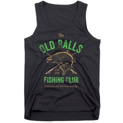 Cute Fishing Birthday Old Balls Club 1983s 40th Tank Top