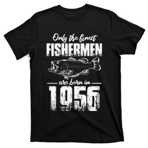 Cute Fishing Birthday Only The Finest Fishermen Are Born In 1956 T-Shirt