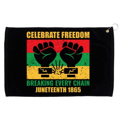 Celebrate Freedom Breaking Every Chain Juneteenth 1865 Gift Grommeted Golf Towel