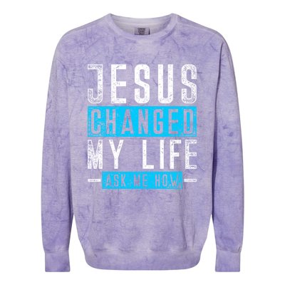 Christian Faith Bible Prayer God Savior Devotee Jesus Colorblast Crewneck Sweatshirt