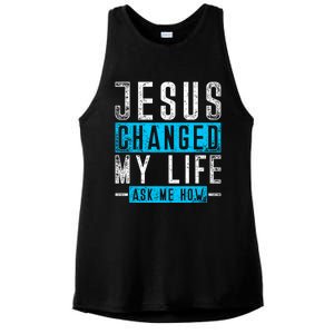 Christian Faith Bible Prayer God Savior Devotee Jesus Ladies PosiCharge Tri-Blend Wicking Tank