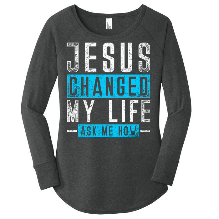 Christian Faith Bible Prayer God Savior Devotee Jesus Women's Perfect Tri Tunic Long Sleeve Shirt