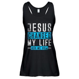 Christian Faith Bible Prayer God Savior Devotee Jesus Ladies Essential Flowy Tank