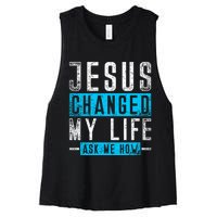 Christian Faith Bible Prayer God Savior Devotee Jesus Women's Racerback Cropped Tank