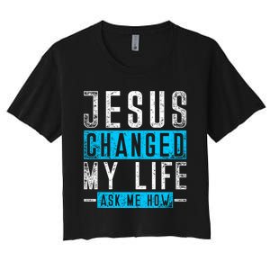 Christian Faith Bible Prayer God Savior Devotee Jesus Women's Crop Top Tee