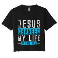 Christian Faith Bible Prayer God Savior Devotee Jesus Women's Crop Top Tee