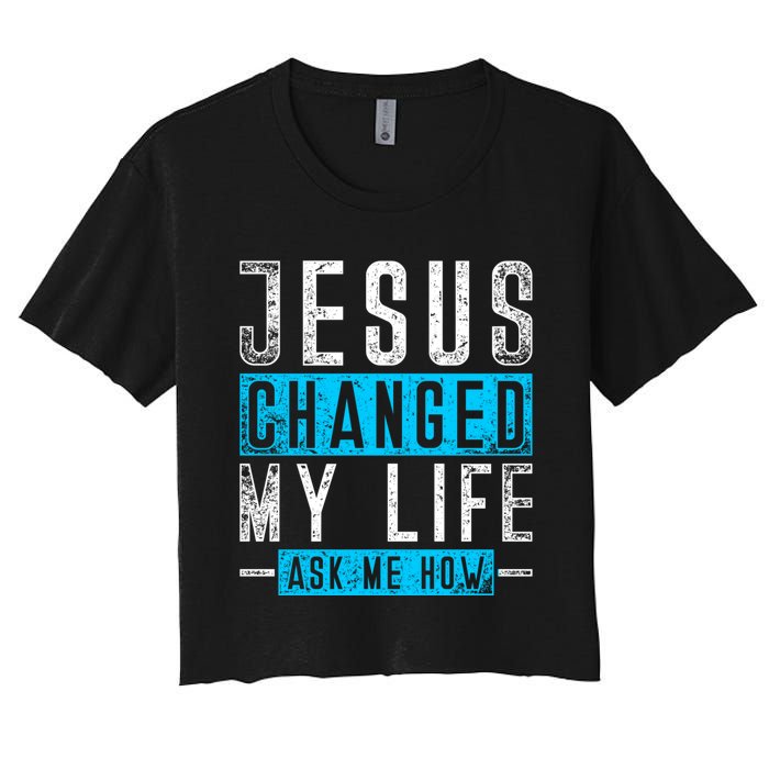 Christian Faith Bible Prayer God Savior Devotee Jesus Women's Crop Top Tee