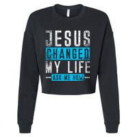 Christian Faith Bible Prayer God Savior Devotee Jesus Cropped Pullover Crew