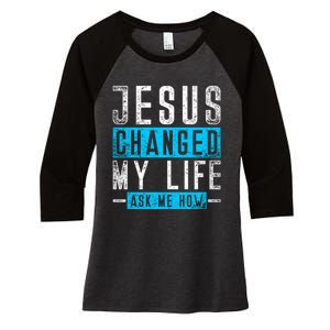 Christian Faith Bible Prayer God Savior Devotee Jesus Women's Tri-Blend 3/4-Sleeve Raglan Shirt