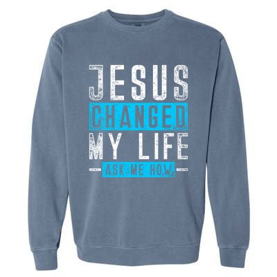 Christian Faith Bible Prayer God Savior Devotee Jesus Garment-Dyed Sweatshirt