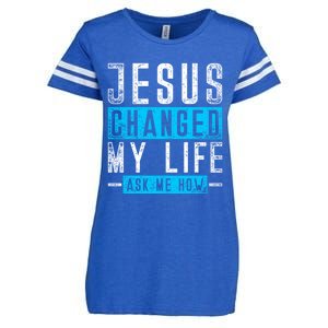 Christian Faith Bible Prayer God Savior Devotee Jesus Enza Ladies Jersey Football T-Shirt