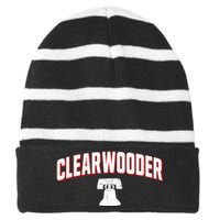 Clearwooder Funny Baseball Tee Clearwater FL Spring Striped Beanie with Solid Band