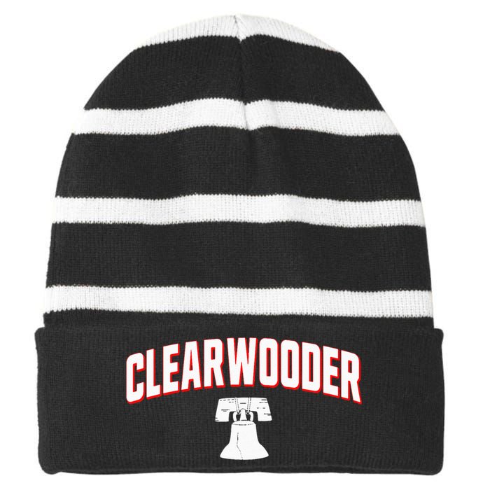 Clearwooder Funny Baseball Tee Clearwater FL Spring Striped Beanie with Solid Band