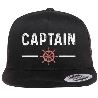 Captain For Boat Lovers Or First Mate Flat Bill Trucker Hat