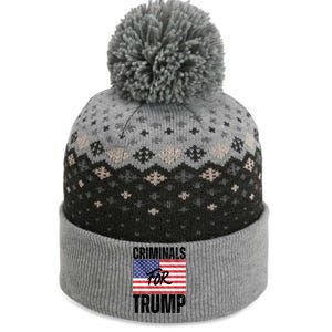 Criminals For Biden Is Biden Supporter Is American Pride Gift The Baniff Cuffed Pom Beanie