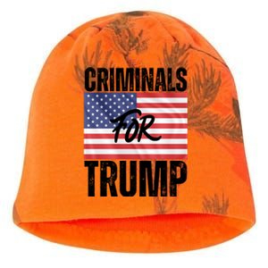 Criminals For Biden Is Biden Supporter Is American Pride Gift Kati - Camo Knit Beanie