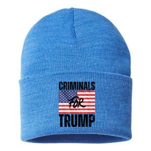 Criminals For Biden Is Biden Supporter Is American Pride Gift Sustainable Knit Beanie