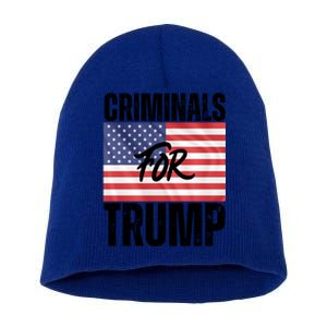 Criminals For Biden Is Biden Supporter Is American Pride Gift Short Acrylic Beanie