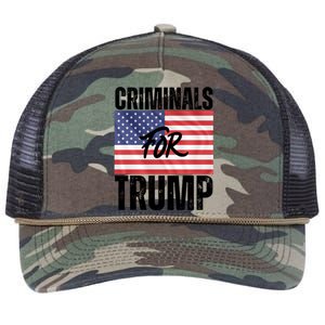 Criminals For Biden Is Biden Supporter Is American Pride Gift Retro Rope Trucker Hat Cap