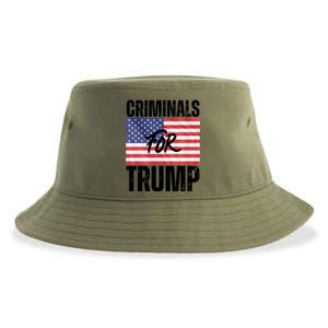 Criminals For Biden Is Biden Supporter Is American Pride Gift Sustainable Bucket Hat