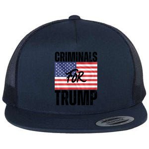 Criminals For Biden Is Biden Supporter Is American Pride Gift Flat Bill Trucker Hat