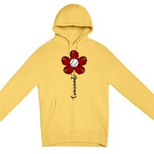 Cincinnati Flower Baseball Premium Pullover Hoodie