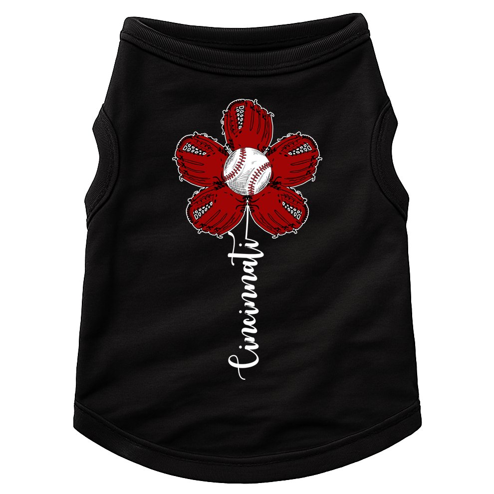 Cincinnati Flower Baseball Doggie Tank