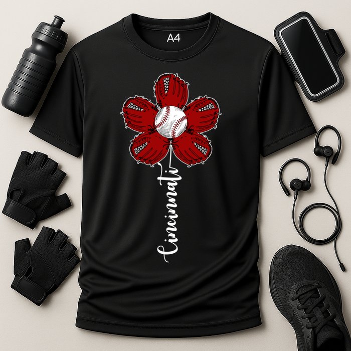 Cincinnati Flower Baseball Cooling Performance Crew T-Shirt