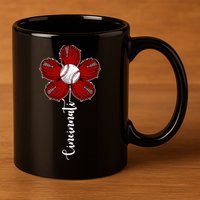 Cincinnati Flower Baseball 11oz C Handle Ceramic Mug