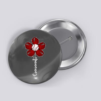 Cincinnati Flower Baseball Button