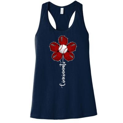 Cincinnati Flower Baseball Women's Racerback Tank