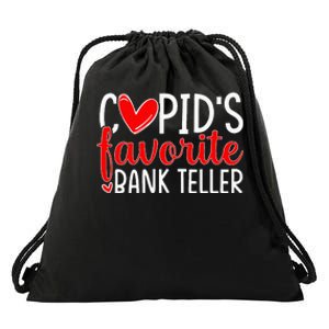 CupidS Favorite Bank Teller Funny Hearts ValentineS Day Drawstring Bag