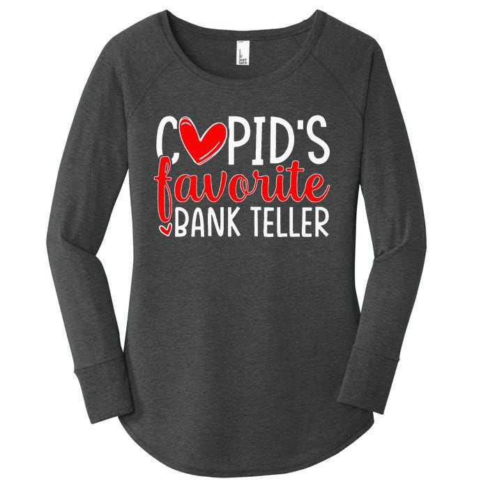 CupidS Favorite Bank Teller Funny Hearts ValentineS Day Women's Perfect Tri Tunic Long Sleeve Shirt