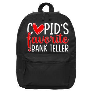 CupidS Favorite Bank Teller Funny Hearts ValentineS Day 16 in Basic Backpack