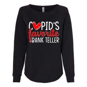 CupidS Favorite Bank Teller Funny Hearts ValentineS Day Womens California Wash Sweatshirt