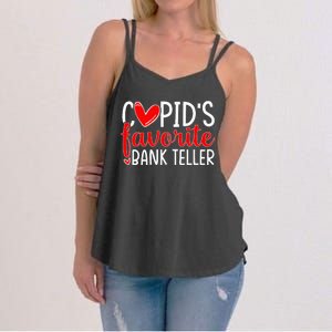 CupidS Favorite Bank Teller Funny Hearts ValentineS Day Women's Strappy Tank