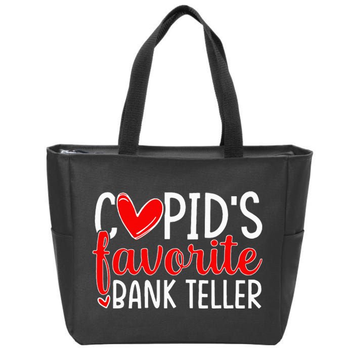 CupidS Favorite Bank Teller Funny Hearts ValentineS Day Zip Tote Bag