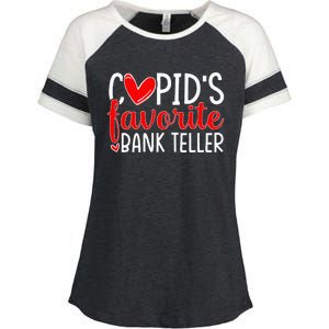 CupidS Favorite Bank Teller Funny Hearts ValentineS Day Enza Ladies Jersey Colorblock Tee