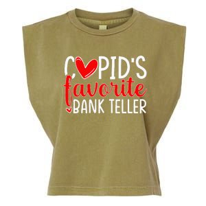 CupidS Favorite Bank Teller Funny Hearts ValentineS Day Garment-Dyed Women's Muscle Tee