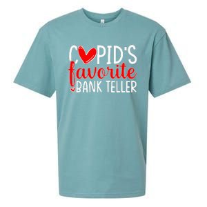 CupidS Favorite Bank Teller Funny Hearts ValentineS Day Sueded Cloud Jersey T-Shirt