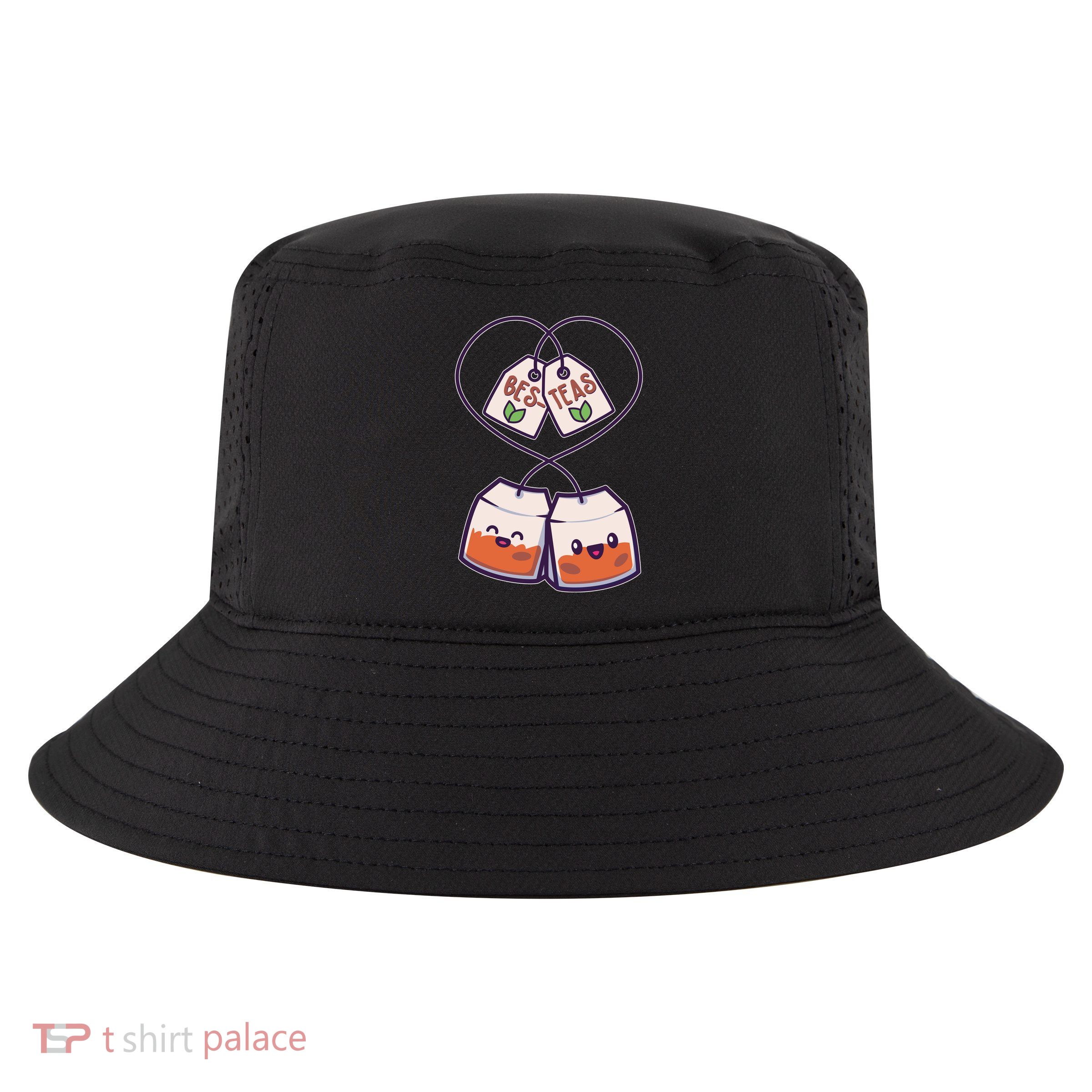 Cute Funny BesTeas Best Friend Tea Bags Cool Comfort Performance Bucket Hat